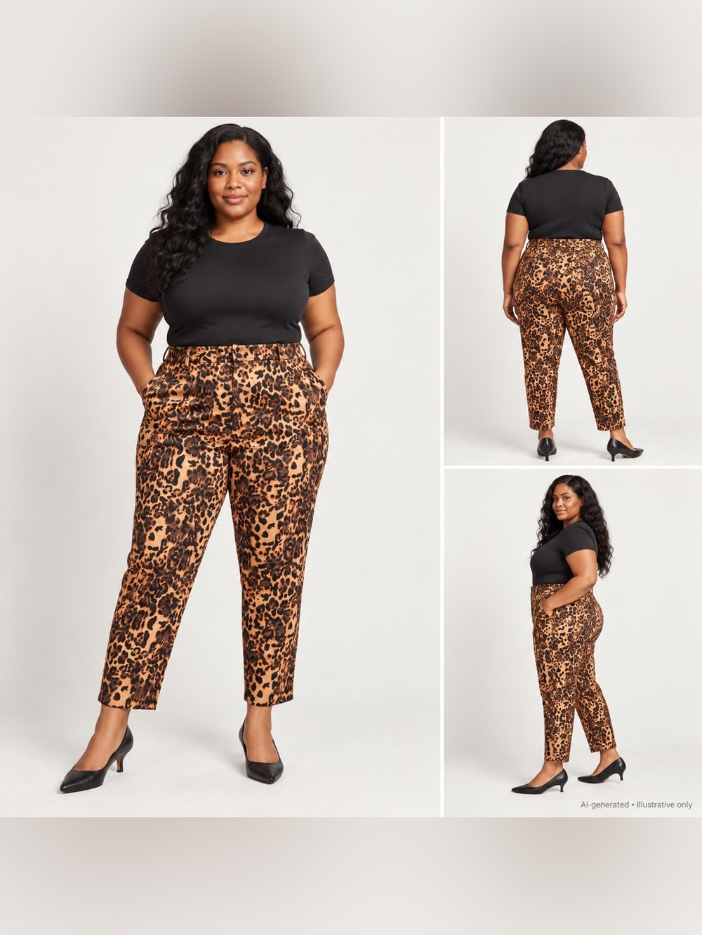 Eloquii Leopard Print “Kady” Cropped Trouser Pants 16W
